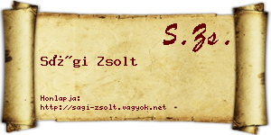 Sági Zsolt névjegykártya